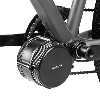 Bafang M215 Mittelmotor im Fahrrad eingebaut – leistungsstarker E-Bike Umbausatz mit 80 Nm Drehmoment für den Einbau ins BSA-Tretlager.